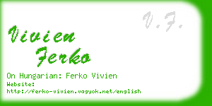 vivien ferko business card